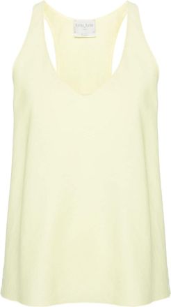 Forte_Forte racerback fine-ribbed top - women - Viscose/Polyamide/Cotton - II - Yellow