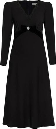 Nissa Abito midi con cristalli - Nero