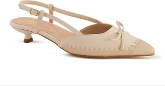 Andrea Womens Slingback Pump In Beige