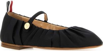 Thom Browne Womens Ballet Flat Black Fabric