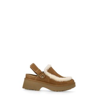 UGG Esmee Clog - Dames - Klompen - Beige - 37 EU - Leer - Schoenen