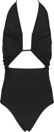 Rick Owens Halter Prong One-Piece Swimsuit