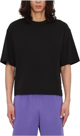 Emporio Armani Zwarte Cuore Giornale T-shirt - Heren - T-shirts - Zwart - XS - Katoen - Tops