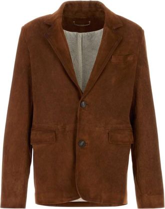 Golden Goose Brown Notched Lapel Blazer