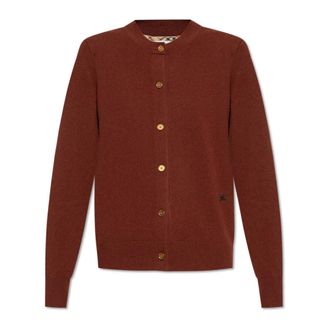 Burberry Cashmere Knitwear, female, Red, Size: XS Cashmere cardigan