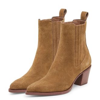 Dolce Vita Womens Dolce Vita Steffi Boots Chestnut Suede Pointed Toe Bootie ZAP1491