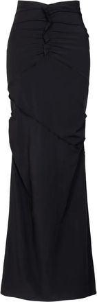 Paris Georgia Gonna lunga con ruches - Nero