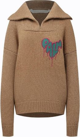 Palm Angels Womens Heart Tnck in Brown Fuc - Multicolour - Size 10 UK