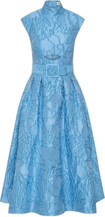 Rebecca Vallance Abito midi Aegir con cintura e cut-out - Blu