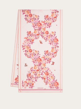 Ferragamo Donna Sciarpa in seta stampa Ramage Rosa