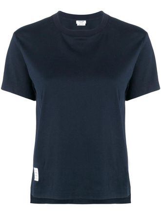 Thom Browne Navy Blue Logo Patch T-Shirt
