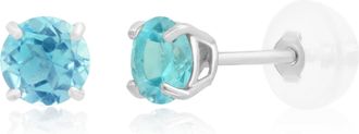 MAX + STONE 14k Yellow or White Gold 4mm Round Stud Earrings