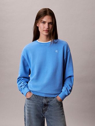 Calvin Klein Relaxed sweatshirt met monogram van badstofkatoen