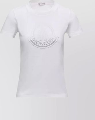 Moncler cotton crystal logo short-sleeve t-shirt