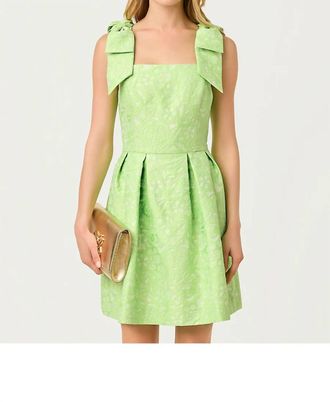 Lilly Pulitzer Cerese Skirted Romper In Pistachio Macaron Floral Cutwork Metallic Stripe