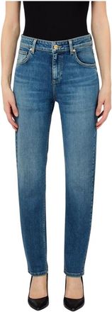Liu Jo Slim fit high-rise jeans - Dames - Slim Fit Jeans - Blauw - W26 - Katoen - Jeans