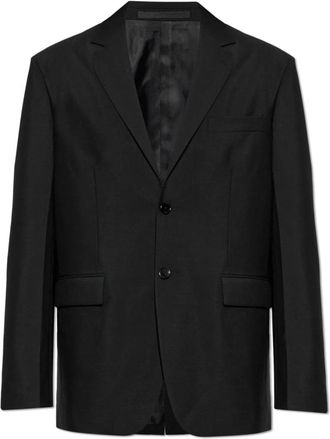 Jil Sander Wol blazer met enkele split - Heren - Blazers - Zwart - XL - Wol - Jassen