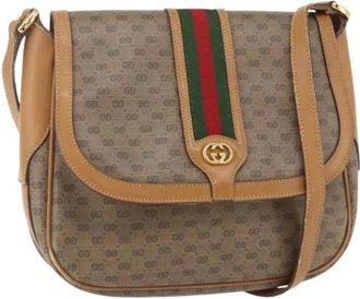 Gucci Pre-owned Cross Body Bags, female, Beige, Size: ONE SIZE Pre-owned Vintage Cross Body Bag