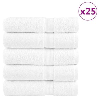 Berkfield Home Premium Shower Towels SOLUND 25pcs White 70x140cm 600gsm
