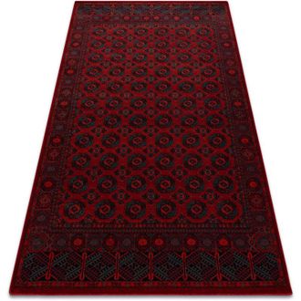 RugsX Alfombra De Lana Omega Buchara Marco, C&iacute;rculos Rojo Red 200x300 Cm