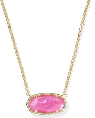 Kendra Scott Womens Elisa Statement Pendant Necklace In Gold / Azalea Illusion