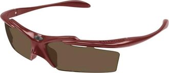 Balenciaga Geometrische Zonnebril - unisex - Zonnebrillen - Rood - ONE Size - Nylon - Accessoires
