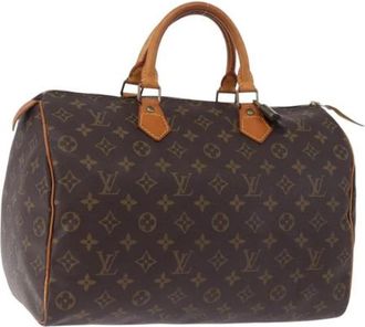 Louis Vuitton Pre-owned Hand Bag - Dames - Vintage Handtas - Bruin - ONE Size - Leer - Vintage