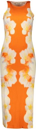 Desigual Jasmine Long Sleeveless Dress - Dames - Kleedjes - Oranje - XS - Kleedjes