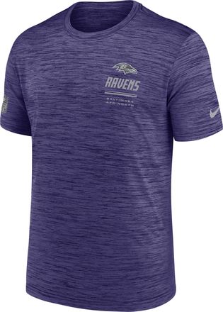 Nike Baltimore Ravens Sideline Team Issue Velocity Nike Mens Dri-FIT NFL T-Shirt in Purple | 02ER52M8G-7VD