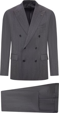 Tagliatore DOUBLE-BREASTED NAPLES SUIT IN VIRGIN WOOL - Tagliatore - Man