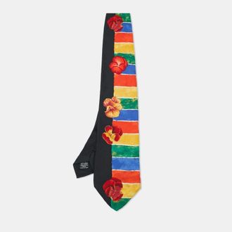 HUGO BOSS Boss By Hugo Boss Black/Multicolor Printed Silk Tie