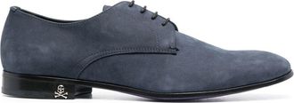 Philipp Plein Derby suede Oxford shoes - men - Calf Leather/Calf Leather/Calf Leather - 40 - Blue
