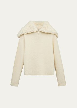 Loewe Knit Zip-Up Sweater