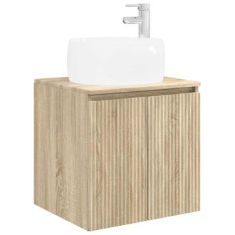 vidaXL Vanidad Con Lavabo De Pared Roble Sonoma 49,5 X 44,5 X 66 Cm Vidaxl