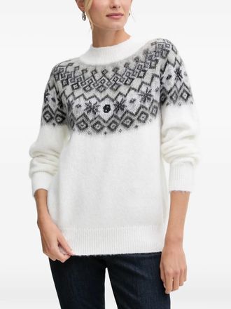 BOSS Findsey sweater - women - Polyamide/Wool/Viscose/Mohair/Polyester - L - White