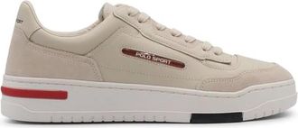 Ralph Lauren Schoenen, Heren, Beige, 44 EU, Leer, Beige Leren Sneakers