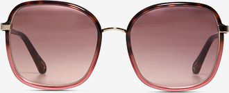 Chlo&eacute; Oversize-Sonnenbrille in Schildpattoptik