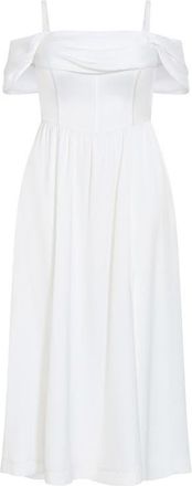 City Chic Angel Love Corset Maxi Dress in Ivory at Nordstrom, Size Xxl