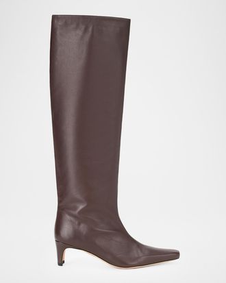 Staud Wally Leather Knee-High Boots