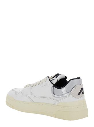 Autry Womens Low Sneakers Clc White Leather Patch Cow Trainers