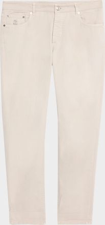 Brunello Cucinelli Mens Garment-Dyed Cotton Five-Pocket Pants
