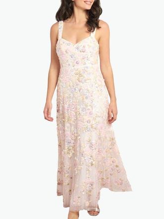 Needle & Thread Sequin Paradise Sweetheart Ankle Gown in Swan White/multi at Nordstrom, Size 14