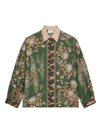 Pierre-Louis Mascia floral-camouflage print shirt - Green