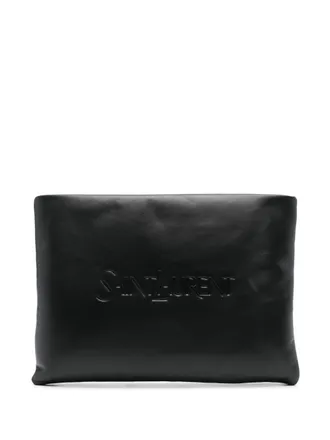 Saint Laurent Leren clutch - Zwart