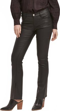 Dear John Denim Jaxtyn Coated Mid Rise Bootcut Jeans In Black