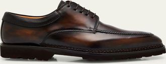 Bontoni Mens Eroico Leather Lug-Sole Derby Shoes