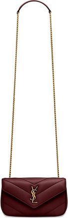 Saint Laurent Bordeaux Loulou Mini Crossbody Bag