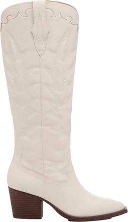 Crown Vintage Womens Crown Vintage Sury Cowboy Boot Off White SURY-WHT