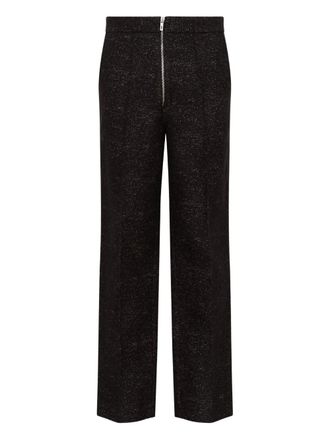 LGN Louis Gabriel Nouchi zip straight trousers - Black