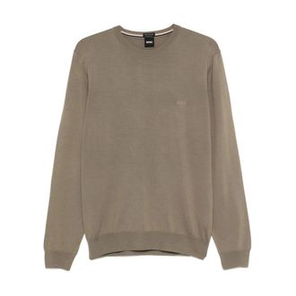 HUGO BOSS Truien & Vesten, Heren, Grijs, 2Xl, Trui met ronde hals